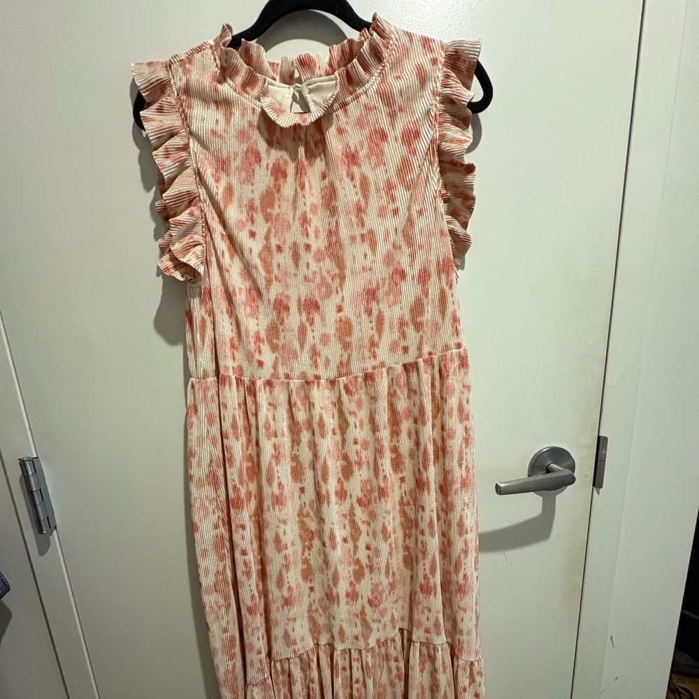 Charming Pink Ruffle Dress